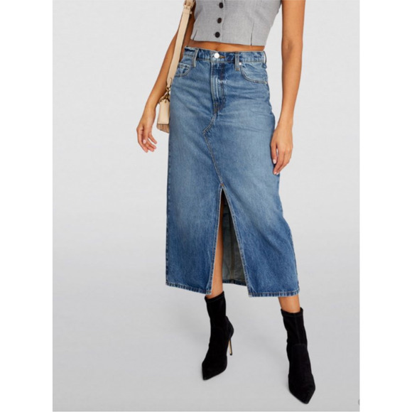 Frame Denim Dresses & Skirts - FRAME DENIM NWT The Midaxi Denim Midi Skirt with Angle Seam // 26
